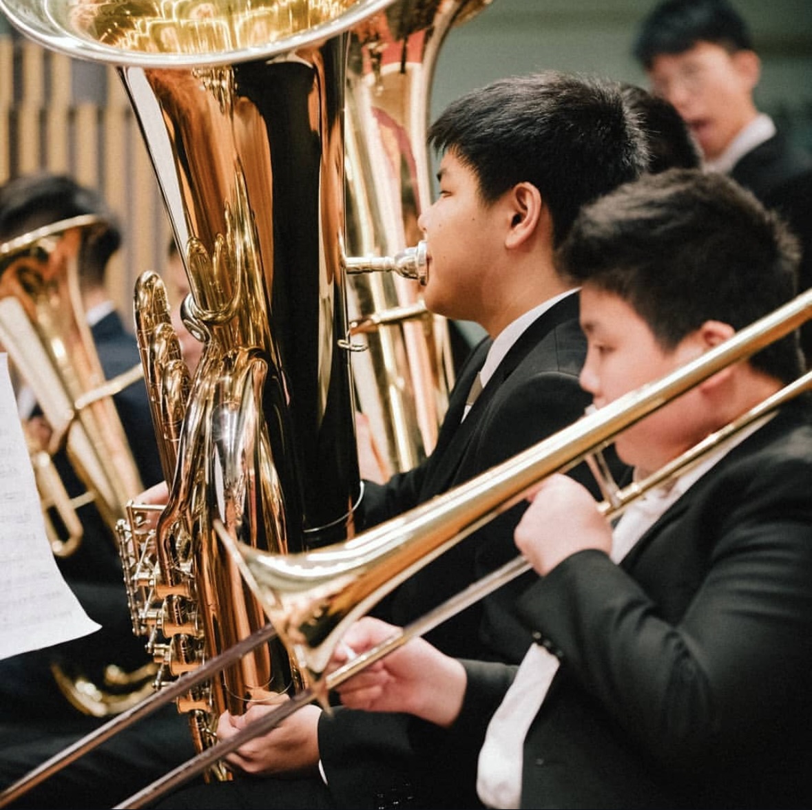 Photo of me playing the tuba